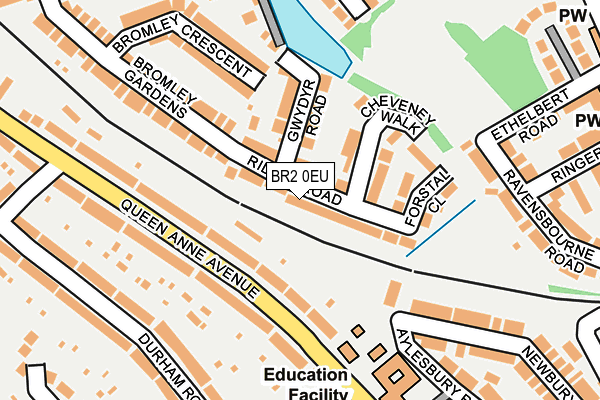 BR2 0EU map - OS OpenMap – Local (Ordnance Survey)