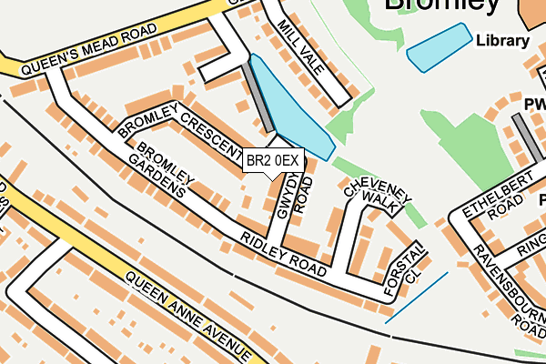 BR2 0EX map - OS OpenMap – Local (Ordnance Survey)