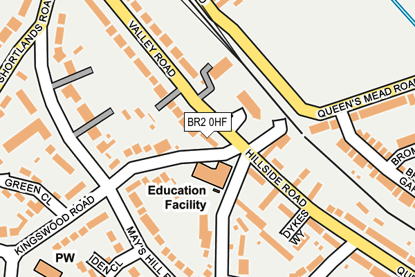 BR2 0HF map - OS OpenMap – Local (Ordnance Survey)