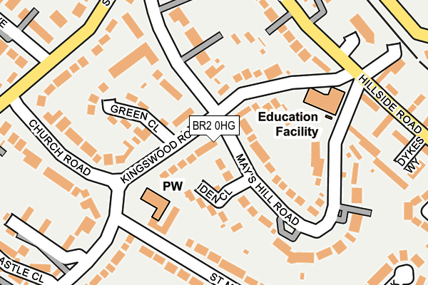 BR2 0HG map - OS OpenMap – Local (Ordnance Survey)