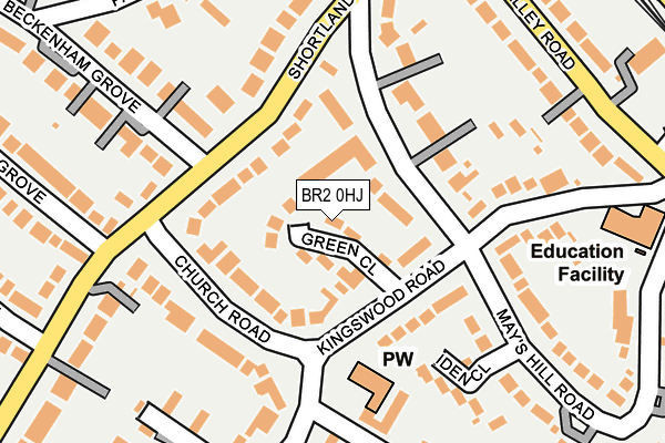 BR2 0HJ map - OS OpenMap – Local (Ordnance Survey)