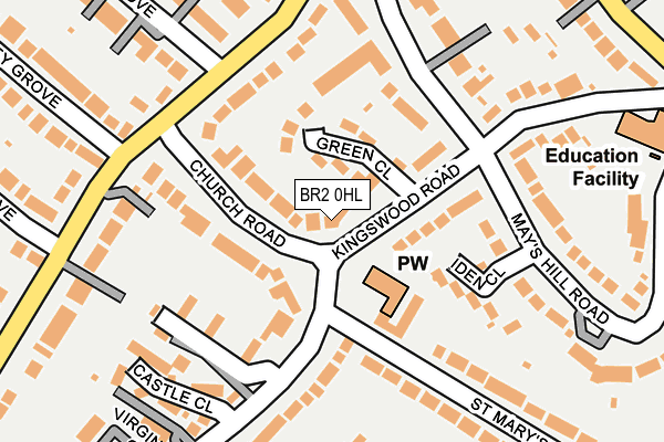 BR2 0HL map - OS OpenMap – Local (Ordnance Survey)