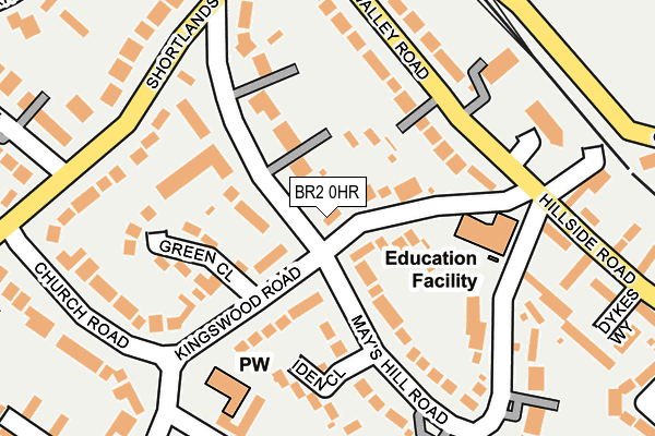 BR2 0HR map - OS OpenMap – Local (Ordnance Survey)