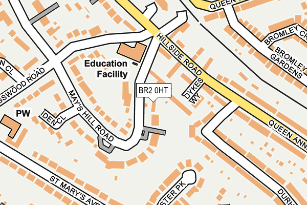 BR2 0HT map - OS OpenMap – Local (Ordnance Survey)