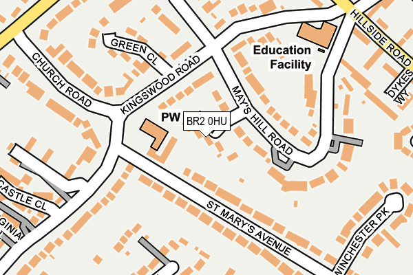 BR2 0HU map - OS OpenMap – Local (Ordnance Survey)