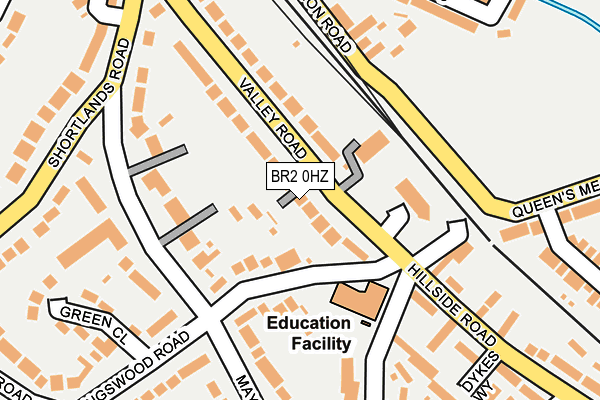 BR2 0HZ map - OS OpenMap – Local (Ordnance Survey)