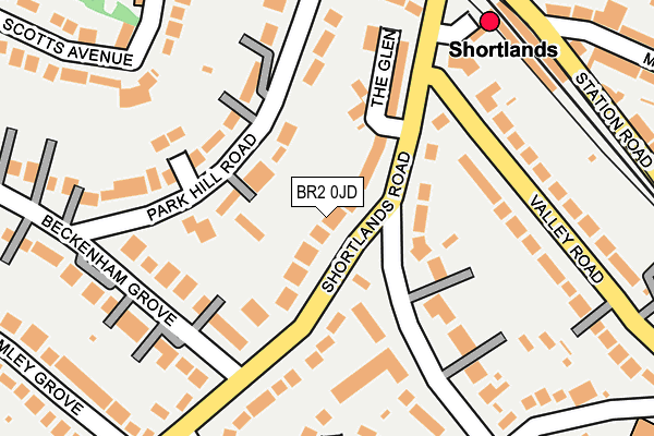 BR2 0JD map - OS OpenMap – Local (Ordnance Survey)