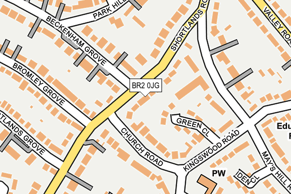 BR2 0JG map - OS OpenMap – Local (Ordnance Survey)