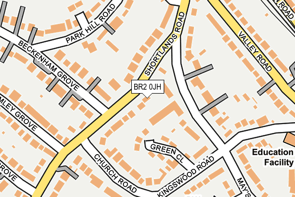 BR2 0JH map - OS OpenMap – Local (Ordnance Survey)