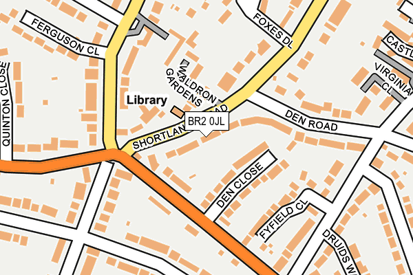 BR2 0JL map - OS OpenMap – Local (Ordnance Survey)