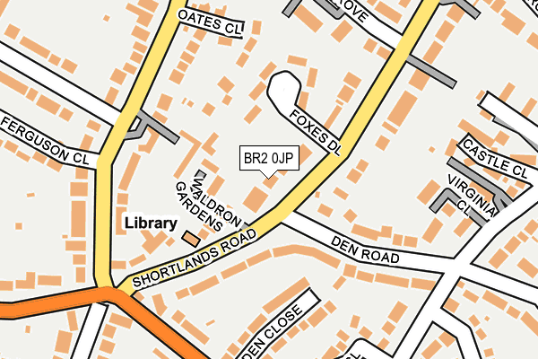 BR2 0JP map - OS OpenMap – Local (Ordnance Survey)
