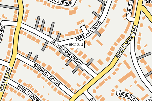 BR2 0JU map - OS OpenMap – Local (Ordnance Survey)