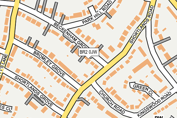 BR2 0JW map - OS OpenMap – Local (Ordnance Survey)