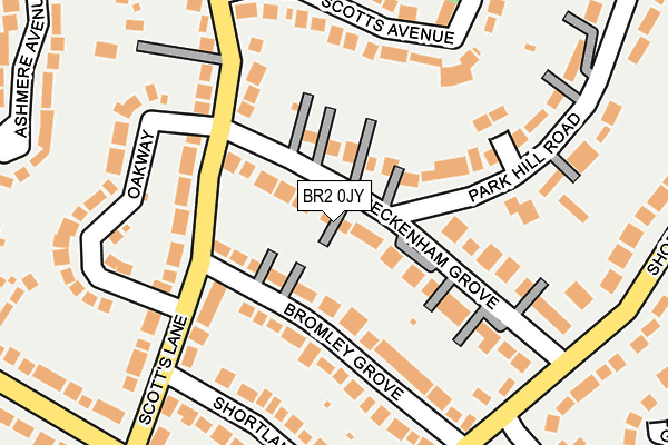 BR2 0JY map - OS OpenMap – Local (Ordnance Survey)