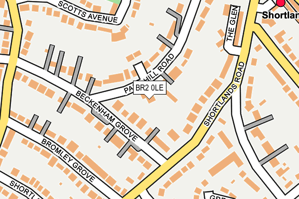 BR2 0LE map - OS OpenMap – Local (Ordnance Survey)