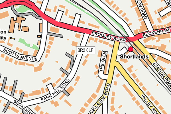 BR2 0LF map - OS OpenMap – Local (Ordnance Survey)