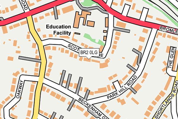 BR2 0LG map - OS OpenMap – Local (Ordnance Survey)