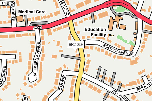BR2 0LH map - OS OpenMap – Local (Ordnance Survey)