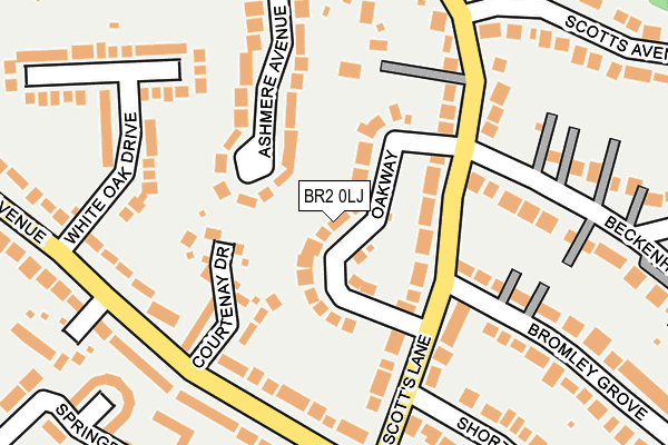 BR2 0LJ map - OS OpenMap – Local (Ordnance Survey)