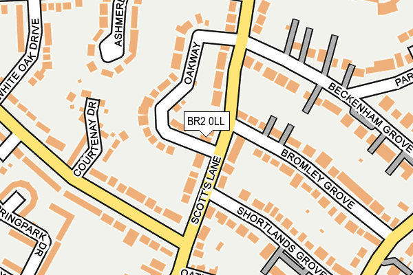 BR2 0LL map - OS OpenMap – Local (Ordnance Survey)