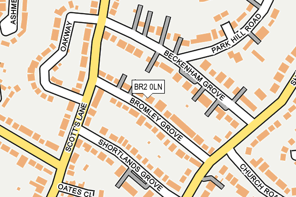 BR2 0LN map - OS OpenMap – Local (Ordnance Survey)