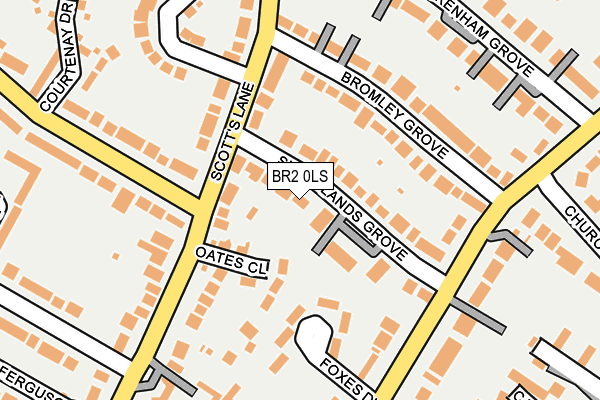BR2 0LS map - OS OpenMap – Local (Ordnance Survey)