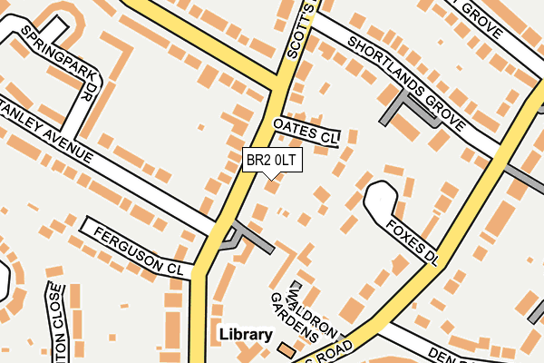BR2 0LT map - OS OpenMap – Local (Ordnance Survey)