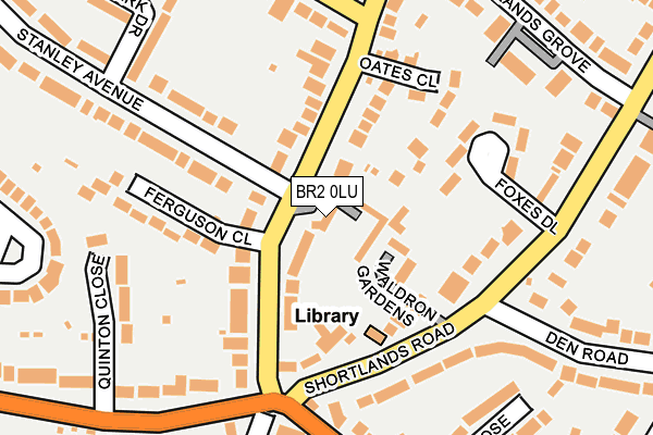 BR2 0LU map - OS OpenMap – Local (Ordnance Survey)