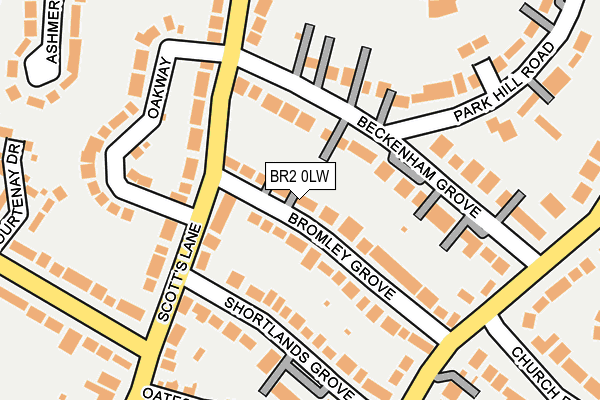 BR2 0LW map - OS OpenMap – Local (Ordnance Survey)