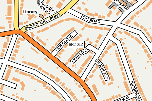 BR2 0LZ map - OS OpenMap – Local (Ordnance Survey)