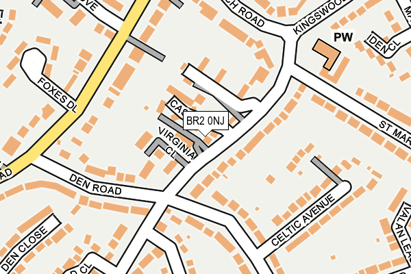 BR2 0NJ map - OS OpenMap – Local (Ordnance Survey)