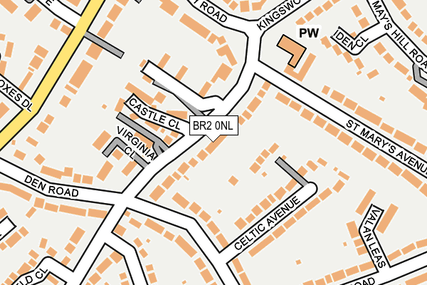 BR2 0NL map - OS OpenMap – Local (Ordnance Survey)