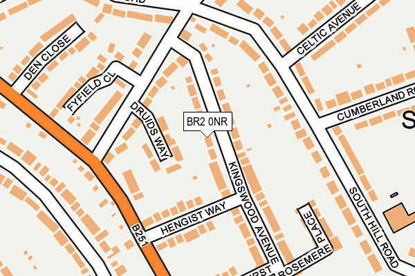 BR2 0NR map - OS OpenMap – Local (Ordnance Survey)