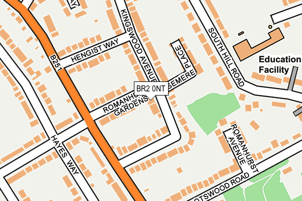 BR2 0NT map - OS OpenMap – Local (Ordnance Survey)