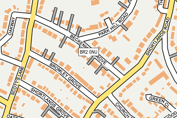 BR2 0NU map - OS OpenMap – Local (Ordnance Survey)