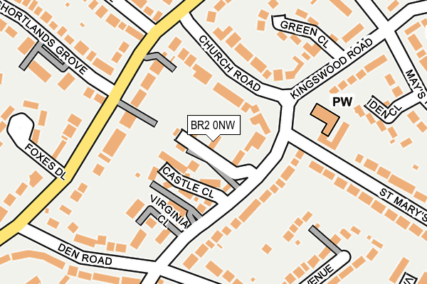 BR2 0NW map - OS OpenMap – Local (Ordnance Survey)