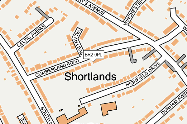 BR2 0PL map - OS OpenMap – Local (Ordnance Survey)