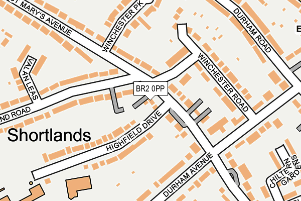 BR2 0PP map - OS OpenMap – Local (Ordnance Survey)