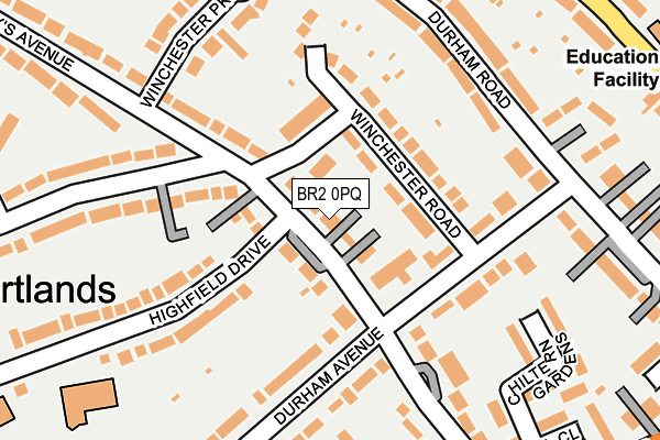 BR2 0PQ map - OS OpenMap – Local (Ordnance Survey)