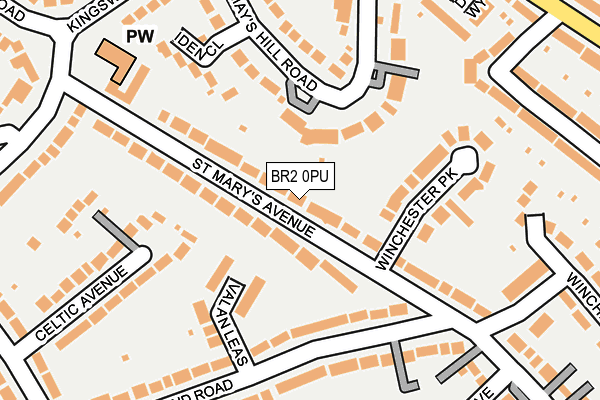 BR2 0PU map - OS OpenMap – Local (Ordnance Survey)