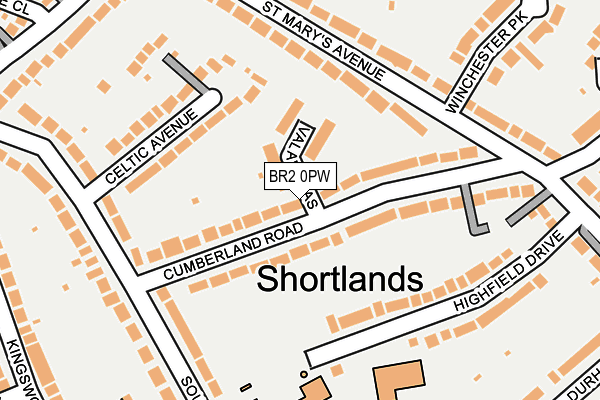 BR2 0PW map - OS OpenMap – Local (Ordnance Survey)