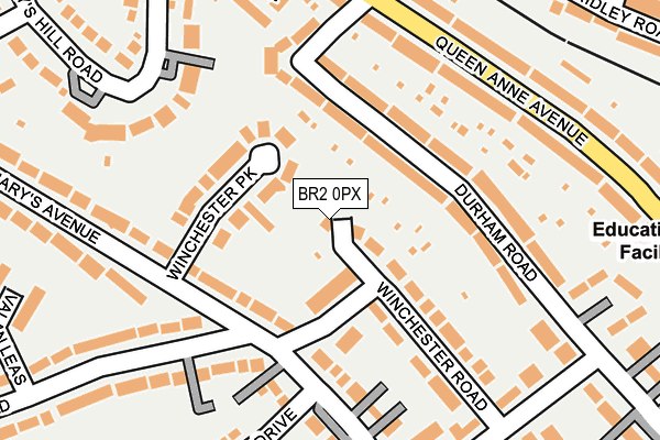 BR2 0PX map - OS OpenMap – Local (Ordnance Survey)