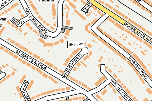 BR2 0PY map - OS OpenMap – Local (Ordnance Survey)
