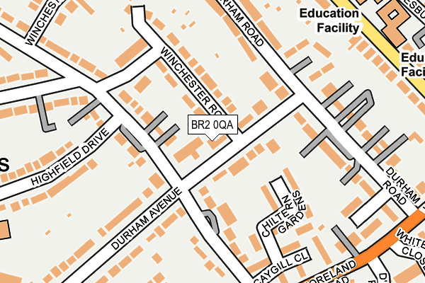 BR2 0QA map - OS OpenMap – Local (Ordnance Survey)