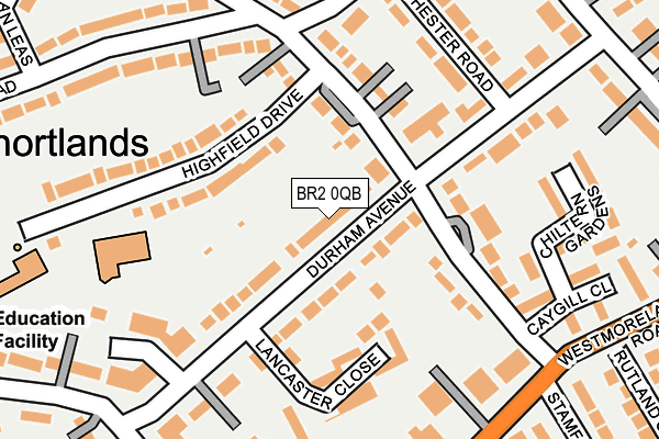 BR2 0QB map - OS OpenMap – Local (Ordnance Survey)