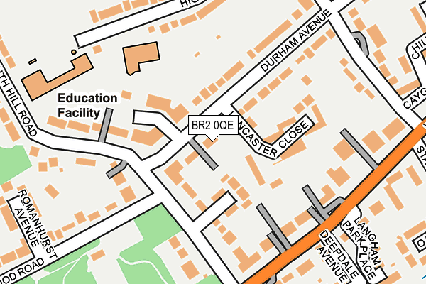 BR2 0QE map - OS OpenMap – Local (Ordnance Survey)