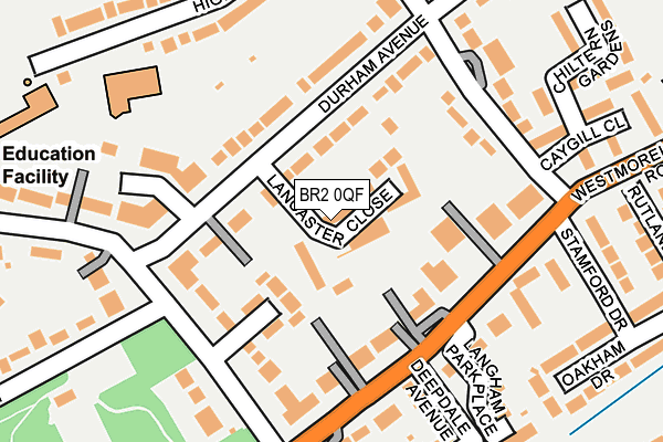 BR2 0QF map - OS OpenMap – Local (Ordnance Survey)