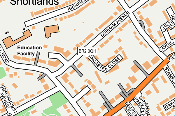 BR2 0QH map - OS OpenMap – Local (Ordnance Survey)