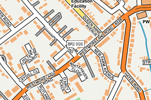 BR2 0QS map - OS OpenMap – Local (Ordnance Survey)