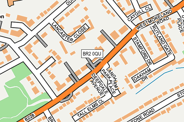 BR2 0QU map - OS OpenMap – Local (Ordnance Survey)